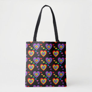 Regenbogenherzen Totenbeutel Tasche
