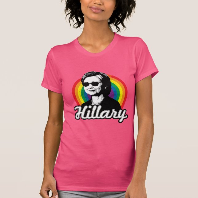 RegenbogenHillary Clinton 2016 - cooler Clinton - T-Shirt (Vorderseite)