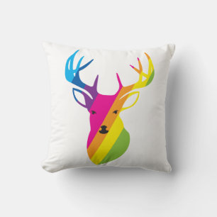 Regenbogenhirsche Kissen