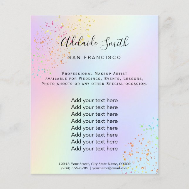 RegenbogenIMITAT Glitzer Flyer (Vorne)