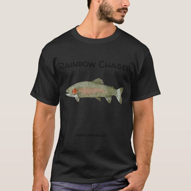 Regenbogenjäger Fly-Fishing  T-Shirt (Vorderseite)