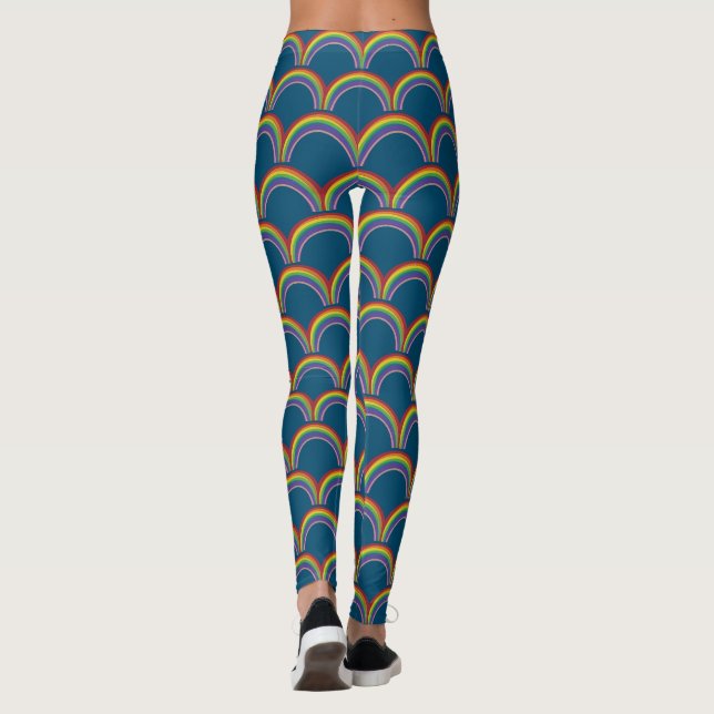 RegenbogenJapanischer Fan 2021 Olympia Leggings (Rückseite)