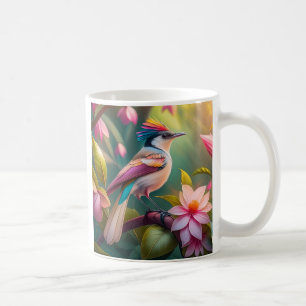 Regenbogenkamm Jay Fantasy-Vogel Kaffeetasse