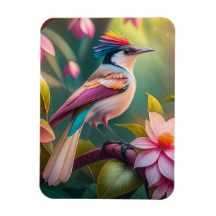 Regenbogenkamm Jay Fantasy-Vogel Magnet
