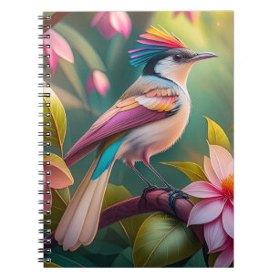 Regenbogenkamm Jay Fantasy-Vogel Notizblock