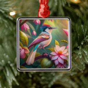 Regenbogenkamm Jay Fantasy-Vogel Ornament Aus Metall