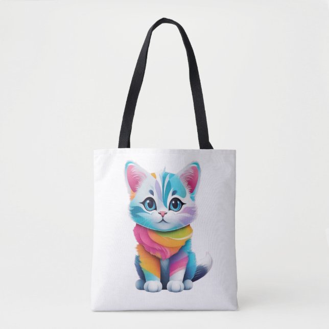 Regenbogenkatze Tasche (Vorderseite)