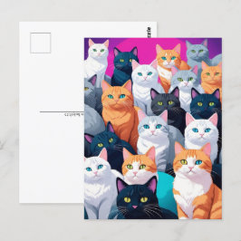 Regenbogenkatzen, Postkreuz Postkarte