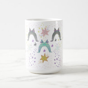 Regenbogenkatzenkunst kaffeetasse