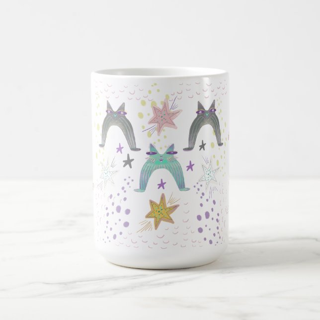Regenbogenkatzenkunst  kaffeetasse (Mittel)