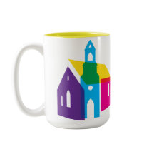 Regenbogenkirchen-Tasse
