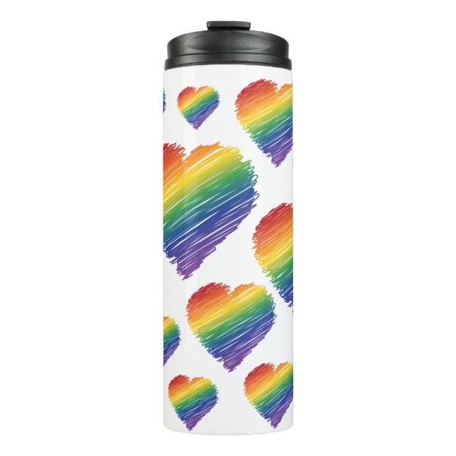 Regenbogenklammer Thermosbecher (Vorderseite)
