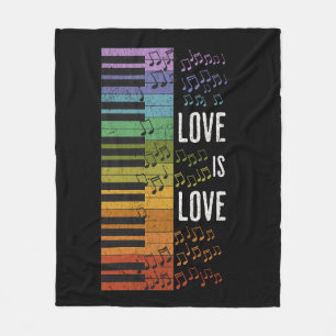 Regenbogenklavier Fleecedecke