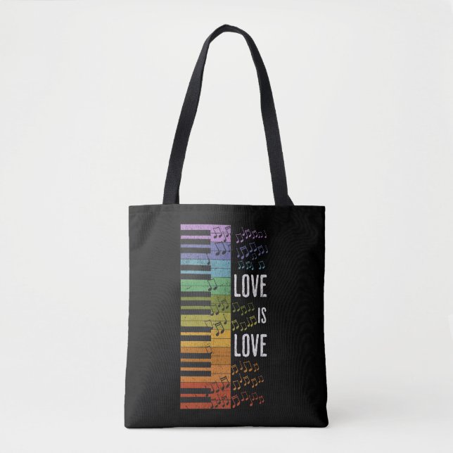 Regenbogenklavier Tasche (Vorderseite)