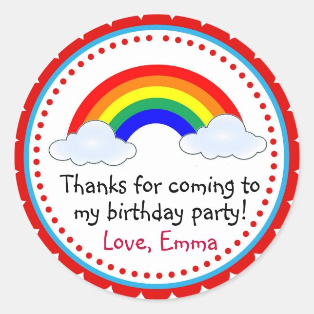 Regenbogenkleber Runder Aufkleber (Vorderseite)