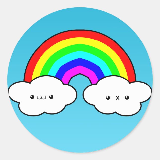 Regenbogenkleber Runder Aufkleber (Vorderseite)