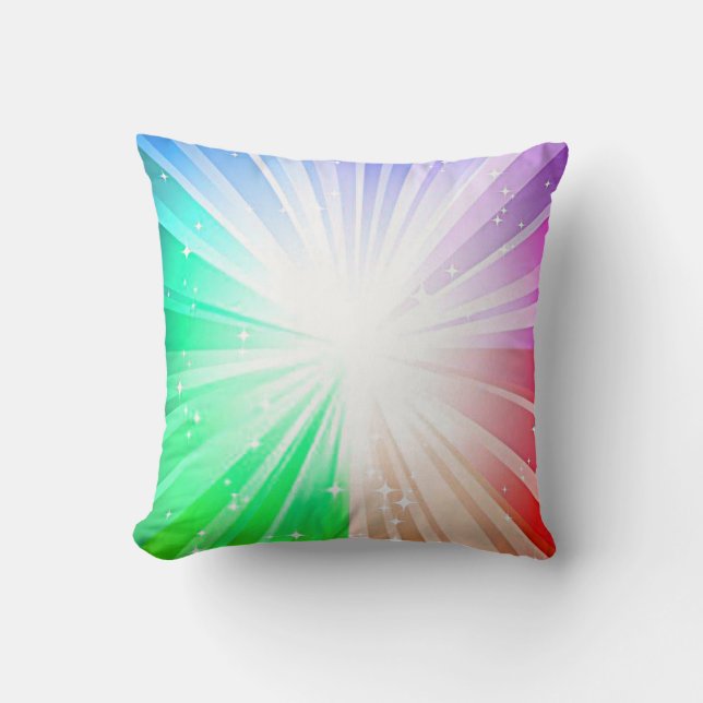Regenbogenlampen werfen Kissen. Kissen (Vorderseite)
