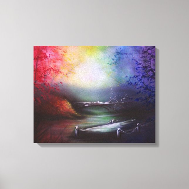 Regenbogenlandschaft Printwerbung Leinwanddruck (Vorderseite)