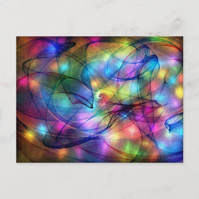 Regenbogenleuchten Postkarte (Vorderseite)