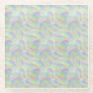 Regenbogenlinien Glasuntersetzer