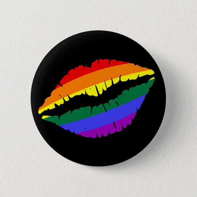 Regenbogenlippen Button (Vorderseite)