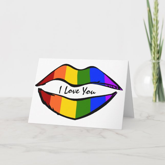 Regenbogenlippen Karte (Vorderseite)