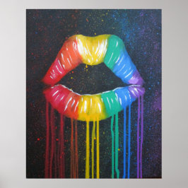 Regenbogenlippen Poster