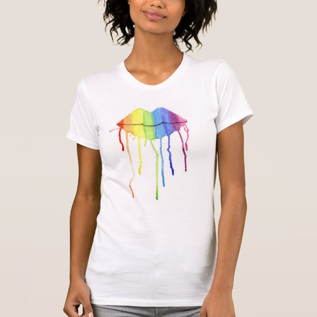 Regenbogenlippen T-Shirt (Vorderseite)