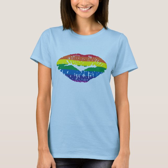 Regenbogenlippen T-Shirt (Vorderseite)