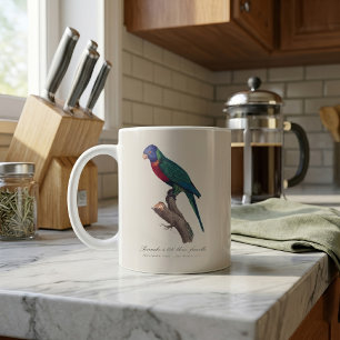 Regenbogenlori-Weibchen, Trichoglossus moluccanus Kaffeetasse