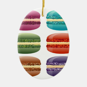 Regenbogenmacarons Keramikornament