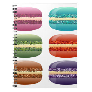 Regenbogenmacarons Notizblock