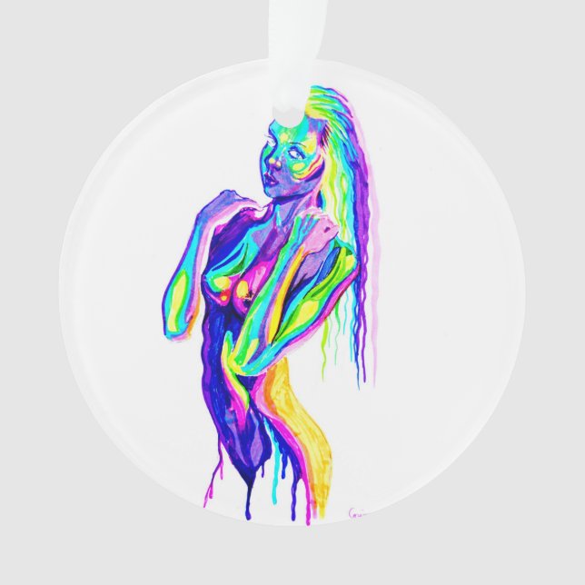 Regenbogenmädchen Ornament (Vorderseite)