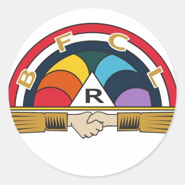 Regenbogenmäher Runder Aufkleber (Vorderseite)
