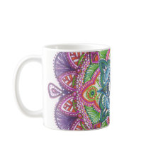 Regenbogenmandala-Kaffee-Tasse