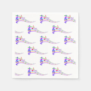 Regenbogenmusik Serviette
