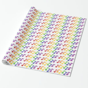 Regenbogenmusiknoten Geschenkpapier
