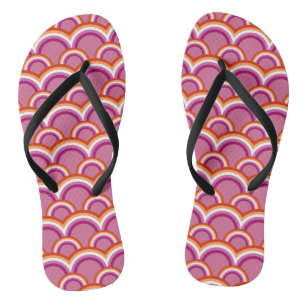 Regenbogenmuster auf Lesben Flip Flops