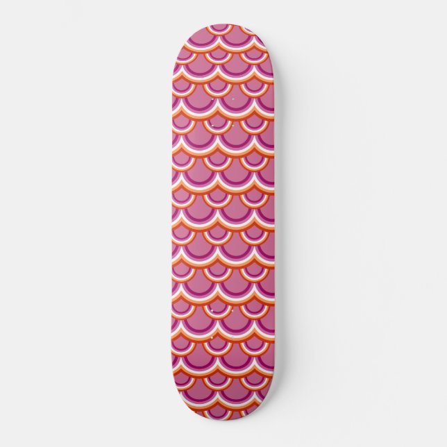 Regenbogenmuster auf Lesben Skateboard (Vorderseite)