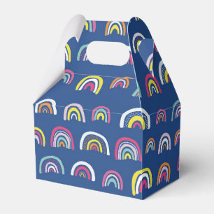 Regenbogenmuster blau geschenkschachtel