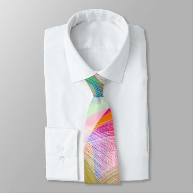 Regenbogenmuster Krawatte (Gebunden)