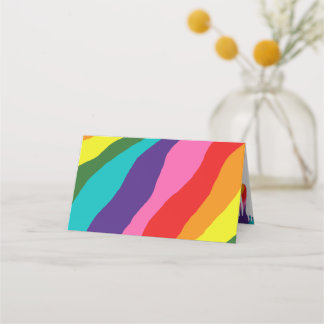 Regenbogenmuster Platzkarte