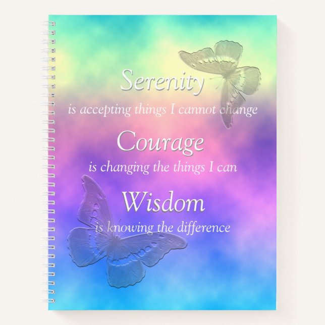 [Regenbogennebel] Schmetterlinge Stille Gebetszeit Notizbuch (Vorderseite)