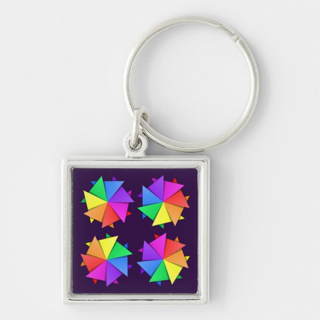 RegenbogenOrigami Schlüsselanhänger (Vorne)