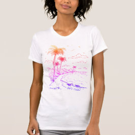 Regenbogenpalmen und Sandpiper Beach Life T-Shirt