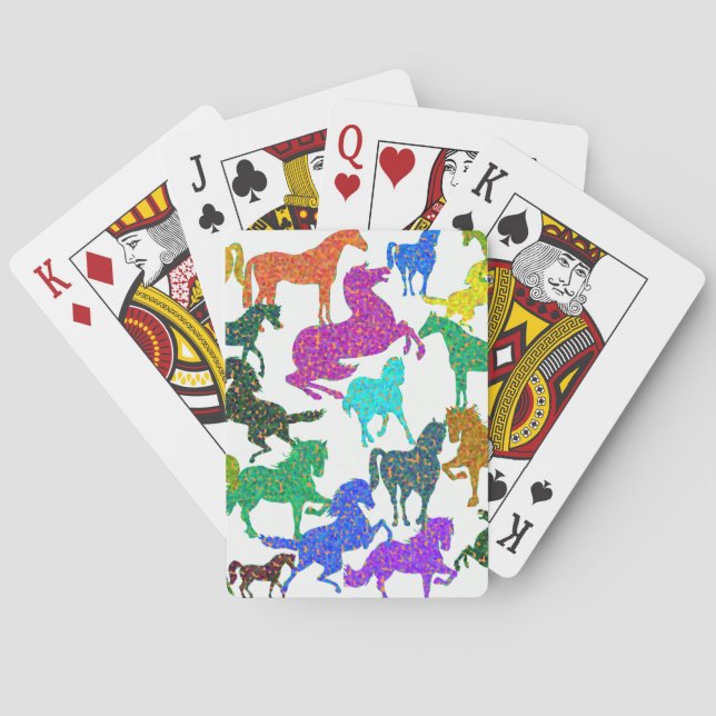 Regenbogenpferde - "Hübsch über Pferde!" Spielkarten (Rückseite)