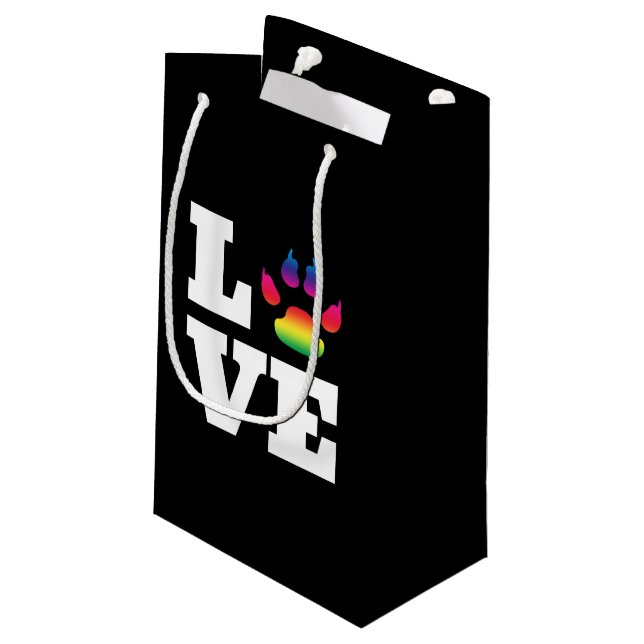 Regenbogenpflaster Kleine Geschenktüte (Rückseite Schrägansicht)