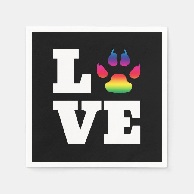 Regenbogenpflaster Serviette (Vorderseite)
