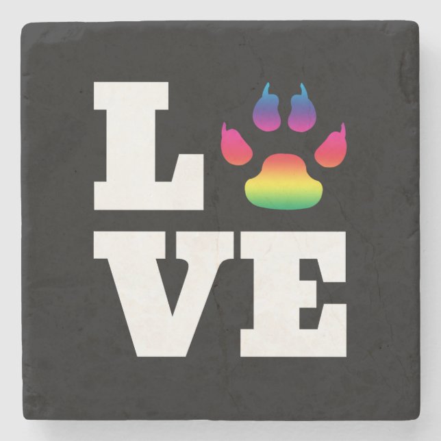 Regenbogenpflaster Steinuntersetzer (Vorderseite)