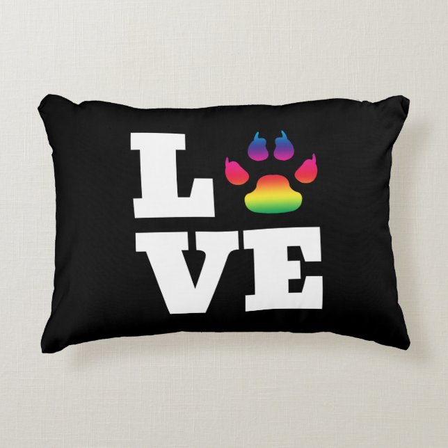 Regenbogenpflaster Zierkissen (Vorderseite)